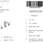 Three Hole Basin Mixer